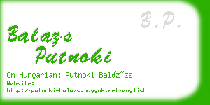 balazs putnoki business card